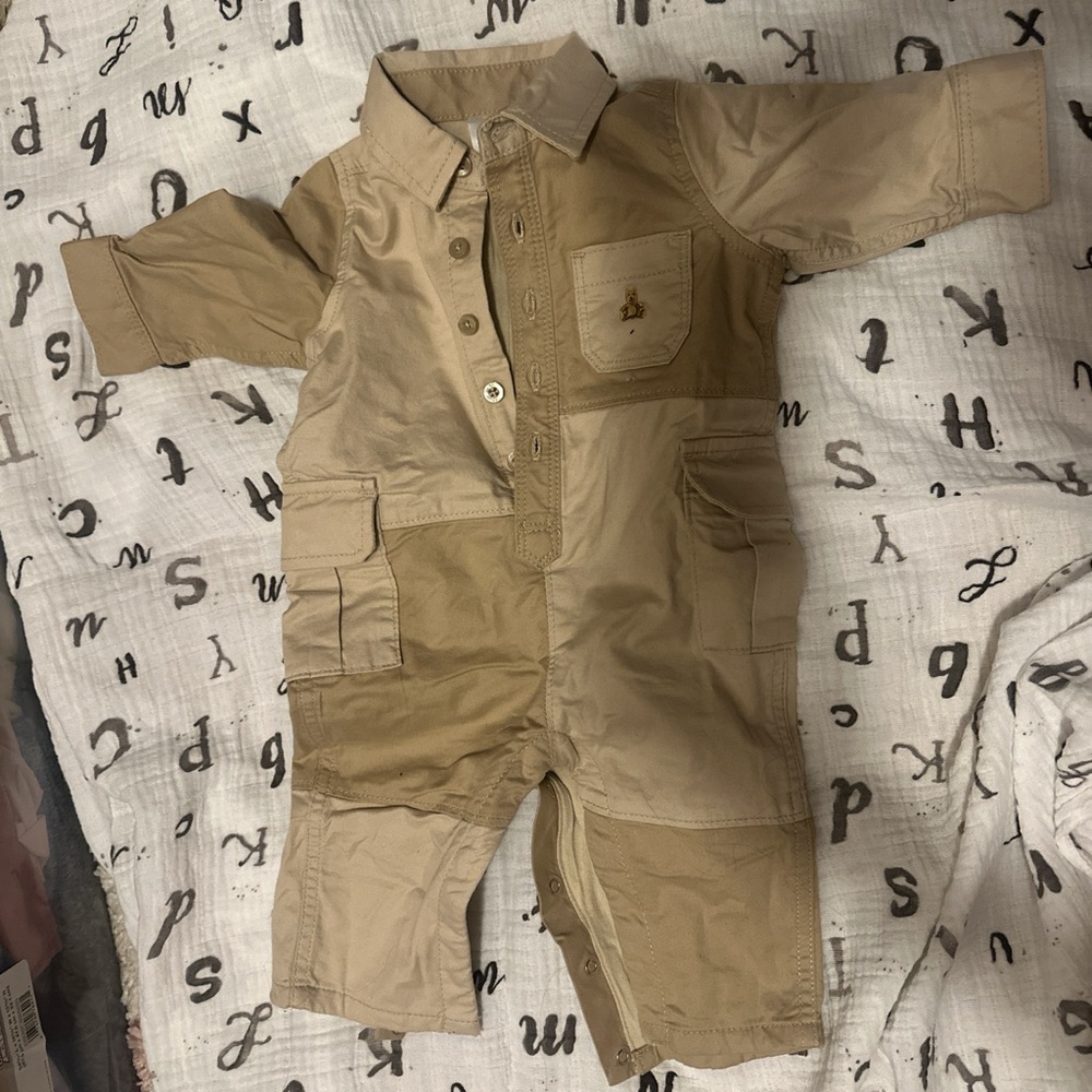 GAP Kids Beige Utility Romper nwot